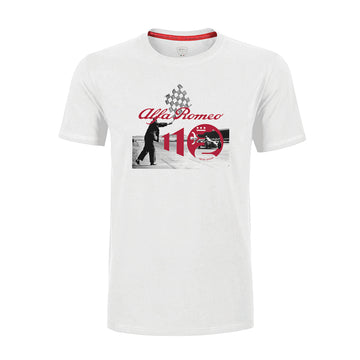 Alfa Romeo Mens T-Shirt Anniversario Bianca